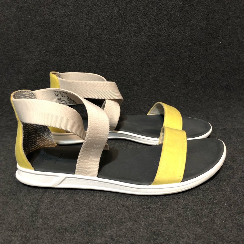 Reef Shoes Women’s Rover Hi Yellow/Tan Comfort Slip On Strappy Sandals Size 8